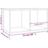  Kutija za pohranu vinilnih ploča boja hrasta 71x34x36 cm drvena | Eponuda.com