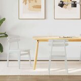  Stolac za blagovanje 2 pcs Bijelo Čvrsto drvo od gume | shoptok.hr