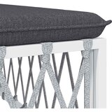  Srednja vrtna sofa od tkane tkanine s jastucima bijela | Eponuda.com
