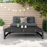  Vrtni tabure crni 120 x 80 cm od masivne borovine | shoptok.hr