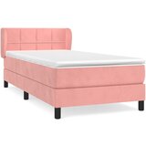  Box spring krevet s madracem ružičasti 90x200 cm baršunasti | shoptok.hr