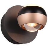 Trio Select Črna/bakrena LED stenska svetilka ø 10 cm Orbit – | Shoptok.si