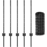 Euro Ograda s 5 U Postova Siva 0.8x10 m Čelik | shoptok.hr