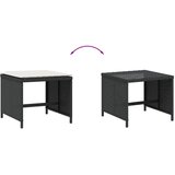  Vrtni stolci s jastucima 4 kom crni 40x40x35 cm od poliratana | Eponuda.ba