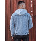 DStreet Kurtka męska jeansowa z kapturem niebieska | Shoptok.si