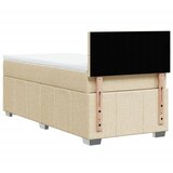  Okvir kreveta s oprugama i madrac krem 80x200 cm od tkanine | shoptok.hr