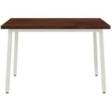  120 x 80 x 75 cm Čvrsto drvo akacije Tamno smeđa i bijela - tamno smeđe i bijele boje 120 x 80 x 75 cm Četvrtasto | shoptok.hr