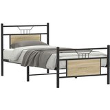 Maison Chic Posteljni okvir - Enojna postelja - Postelja za odrasle brez vzmetnice hrast 90x190 cm inženirski les-J7260, (21773195) | Shoptok.si