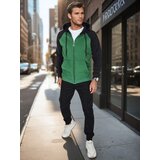 DStreet Bluza męska rozpinana z kapturem zielona | shoptok.hr