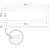  Pravokutni stolni vrh 140 x 50 x 3 cm Pravokutni - Prirodna 90 x 55 x 3 5 cm Pravokutno | shoptok.hr