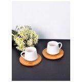 Hermia Set šolja za kafu, 2 komada, Beli Cene