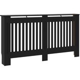  Pokrov za radijator crni 152 x 19 x 81,5 cm konstruirano drvo Slike