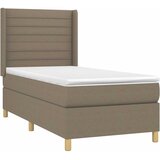  Krevet s oprugama i madracem smeđesivi 90x200 cm od tkanine | shoptok.hr