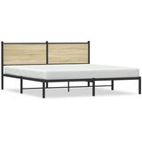  Metalni okvir kreveta bez madraca boja hrasta sonome 183x213 cm | Eponuda.com