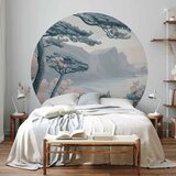 Okrugla fototapeta - Blue coast in delicate colours 140x140 | shoptok.hr