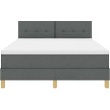  LED Box Spring Krevet Tamno siva 140 x 190 cm tkanina | shoptok.hr