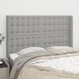  Uzglavlje s ušima svjetlosivo 147x16x118/128 cm od tkanine | shoptok.hr