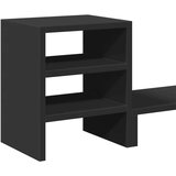 vidaXL Stojalo za monitor z organizatorjem črna inženirski les | Shoptok.si