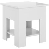 Furnova Klubska mizica visok sijaj bela 40x40x42 cm konstruiran les, (21913001) | Shoptok.si