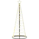 vidaXL Osvetljena novoletna jelka stožec 200 LED toplo bela 182 cm | Shoptok.si