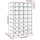  Za cipele prozirni 93 x 36 5 x 140 cm PP | shoptok.hr