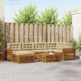  Set vanjskih sofa 7 kom. Prirodna i bež Cijene
