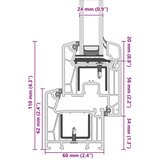  Okno za klet RISOR 90 x 70 cm PVC in steklo Antracit, (5000215248) | Shoptok.si