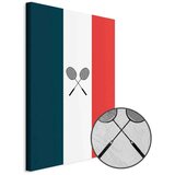  Slika - Black Badminton Rackets Against the Backdrop of the French Flag 80x120 Premium Print | shoptok.hr