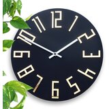  Moderni zidni sat SLIM Mat crna | ePonuda.com