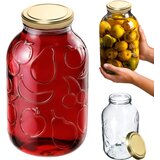 KADAX steklen kozarec 5L kozarec za vlaganje kumar 5000ml + pokrovček Fi 100 vzorec, (5000354992) | Shoptok.si