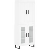 Maison Chic Visoka omara - Komoda - Predalnik bela 69,5x34x180 cm inženirski les, (21722079) Cene