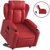 Maison Chic Električni naslanjač - Relax naslanjač s funkcijo vstajanja rdeče umetno usnje, (22061394) Cene