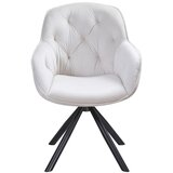 XXXL Naslanjač Silvi, Bež, Žamet, Vrtljiv | Shoptok.si