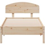  Okvir kreveta s uzglavljem 90 x 200 cm od masivne borovine | shoptok.hr