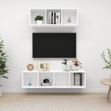 vidaXL 2-dijelni set TV ormarića bijeli od iverice Cijene