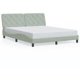Furnova Posteljni okvir brez vzmetnice svetlo siv 160x200 cm žamet, (21934999) | Shoptok.si