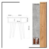 Hanah home Polica 40x65,6x35cm Hrast-Bijela | Eponuda.ba