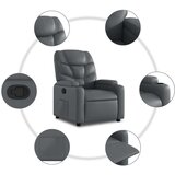 vidaXL Naslonjač sivi, umjetna koža | shoptok.hr