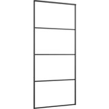 vidaXL Klizna vrata s priborom 90 x 205 cm od ESG stakla i aluminija | shoptok.hr