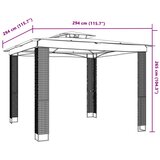  Sjenica s dvostrukim krovom krem 2,94 x 2,94 čelična | shoptok.hr