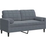 vidaXL Dvosjed s ukrasnim jastucima tamnosivi 140 cm baršunasti | shoptok.hr