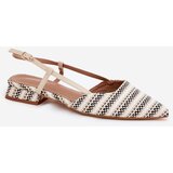Boto Women's Ballerinas With Pointed Toes On A Delicate Heel Beige Abroes | shoptok.hr