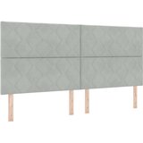  Krevet s opruga kutije Svijetlo siva 200 x 200 cm Baršun | shoptok.hr