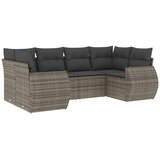  6-dijelni set vrtnih sofa od poliratana s jastucima sivi | shoptok.hr