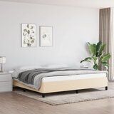  Okvir za krevet bez madraca krem 200x200 cm od tkanine | Eponuda.ba