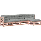  The Living Store Vrtna sedežna garnitura 5-delna z blazinami trden les douglas - Vrtna Sedežna Garnitura, (21451772) | Shoptok.si