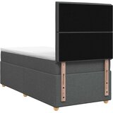  LED okvir za krevet s madracem Tamnosiva 90 x 190 cm Tkanina | shoptok.hr