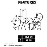 Wallity zidna dekoracija Damophilus, 55,5x38cm, Crna | Eponuda.com