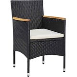  5-dijelni vrtni blagovaonski set od poliratana crni | shoptok.hr