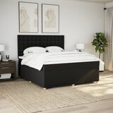  Krevet s oprugama i madracem crni 180x200 cm od tkanine | shoptok.hr